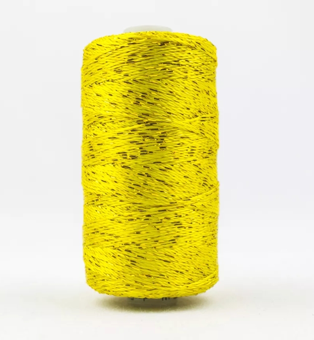 Dazzle_8wt_Metallic_Thread_183m-Lemon_Yellow_DZ-938