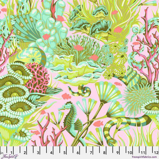 Floral_Reef-Reef_What_You_SewCoralline_PWTP264_CORALLINE_Cotton_Fabric