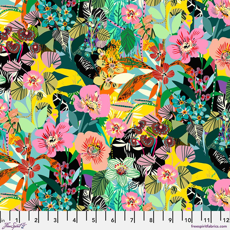 Vibrant_Botanica-Flower_Garden_Jungle_PWKC003_JUNGLE_Cotton_Fabric